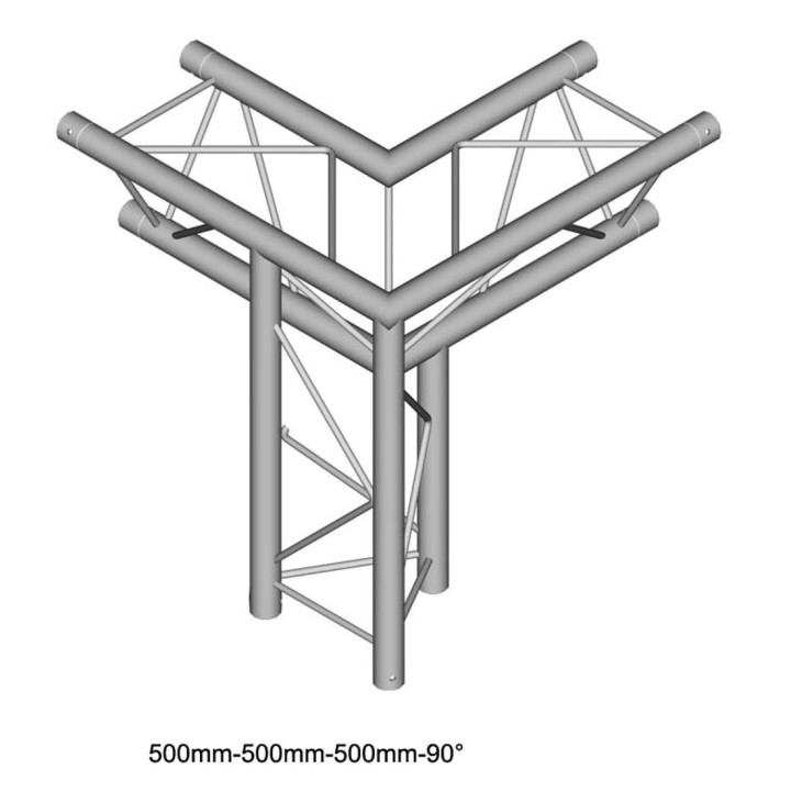 Duratuss - DT 23-C33-LD - 3 Points Aluminium Truss 22 x 22 cm | Z-Bombilla