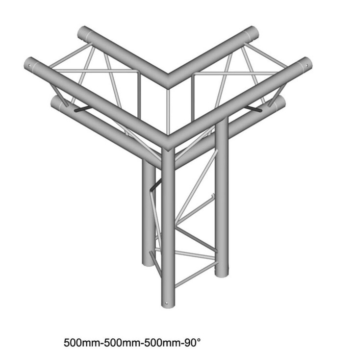 Duratuss - DT 23-C34-LD - 3 Points Aluminium Truss 22 x 22 cm | Z-Bombilla
