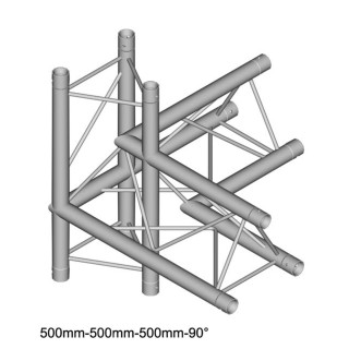 Duratuss - DT 23-C44-LUD - 3 Points Aluminium Truss 22 x 22 cm | Z-Bombilla