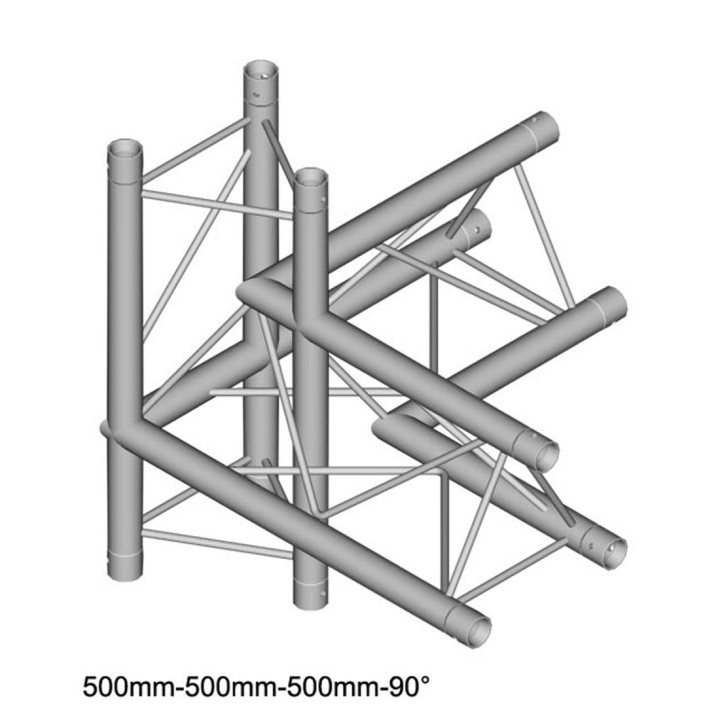 Duratuss - DT 23-C44-LUD - 3 Points Aluminium Truss 22 x 22 cm | Z-Bombilla