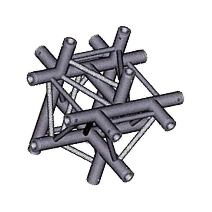 Duratuss- DT 23 C61-XUD   X-joint + up + down - Truss Alumini Triangular 22 x 22 cm | Z-Bombilla
