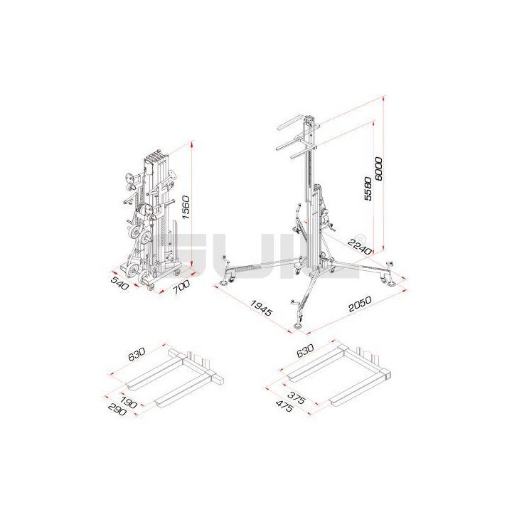 Guil - ULK 600/N - Winch Stand | Z-Bombilla