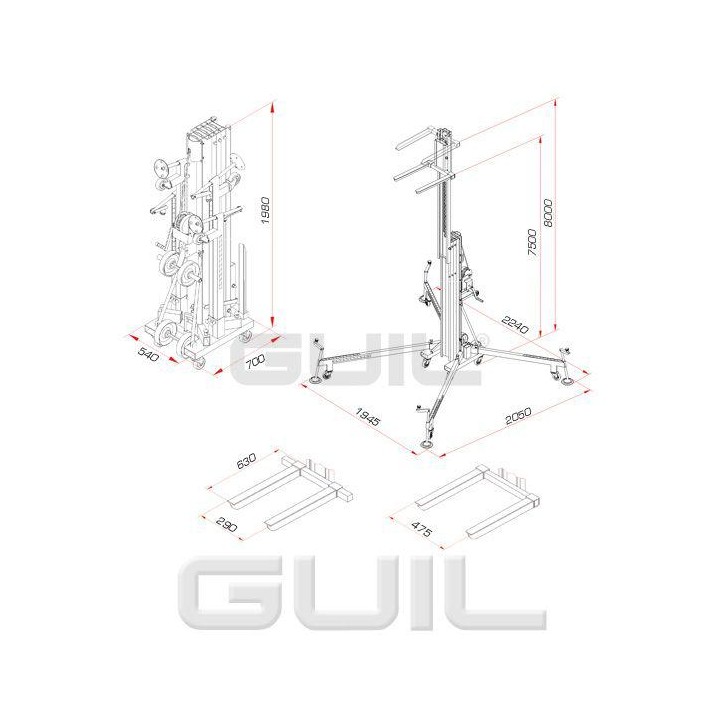 Guil - ULK 800/N - Winch Stand | Z-Bombilla