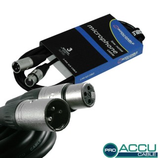 Accu-cable - AC-PRO-XMXF/3 XLR m/f 3m - Câble Audio - Canon - Canon | Z-Bombilla