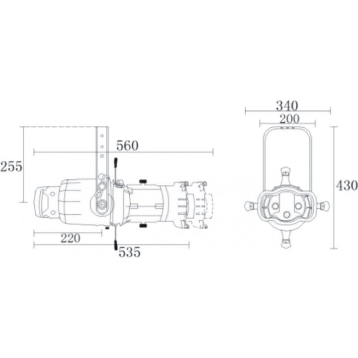 Triton Blue - Recorte Studio Profile 19º - Foco Guarnição - Grade Fixo | Z-Bombilla