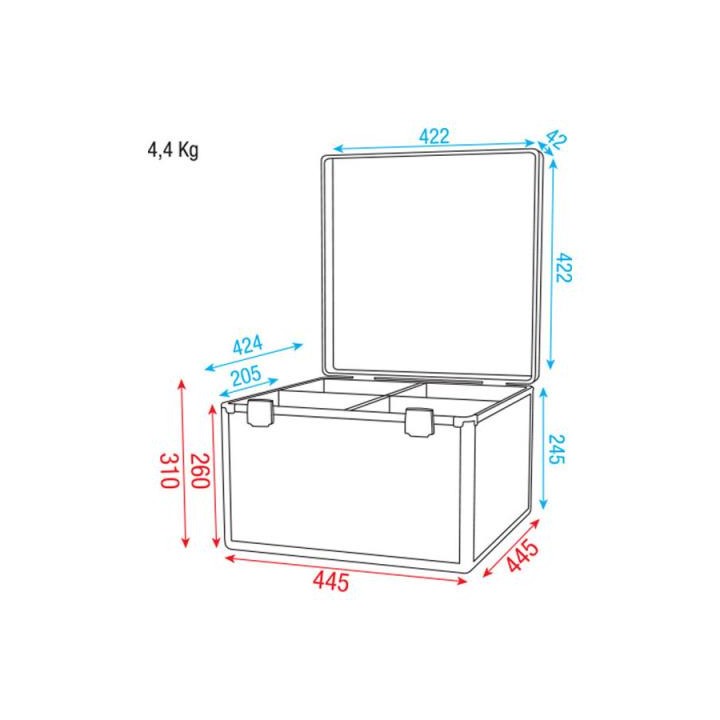 Dap Audio - DAP-Audio Case for 4x LED Par 56 - Caisa digite Baul | Z-Bombilla