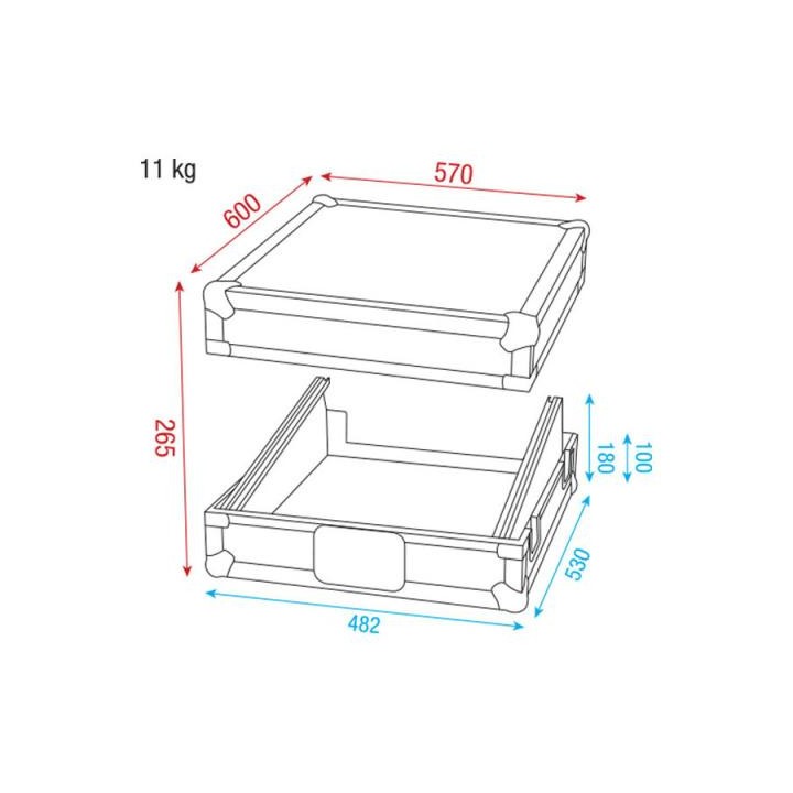 Dap Audio - DAP-Audio 19" Live mixer case - Plusieurs Rack | Z-Bombilla