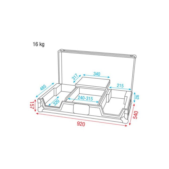 Dap Audio - DAPAudioCaseCoreMixer+2xCDMP-750 - Caixa digite Mesa | Z-Bombilla
