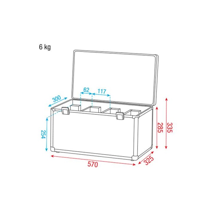Dap Audio - DAP-Audio Case for 4x Club par - Rack tipus Bagul | Z-Bombilla