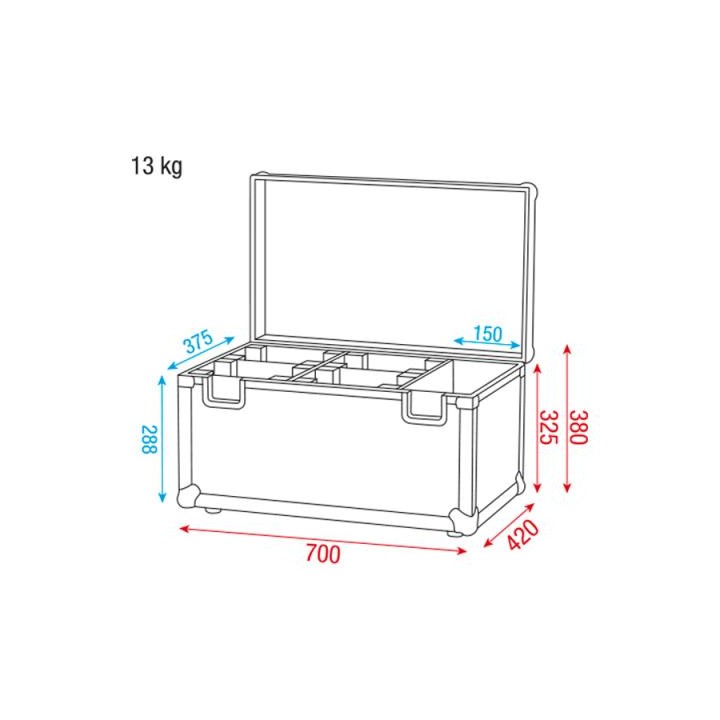 Dap Audio - DAP-Audio Case 4xKanjo Wash/Spot - Rack tipus Bagul | Z-Bombilla