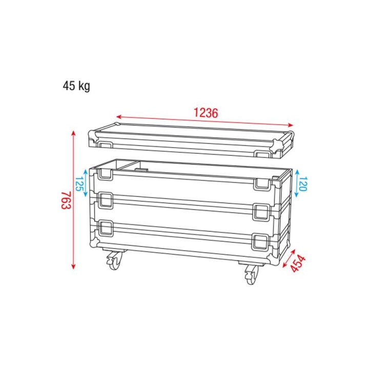 Dap Audio - DAP-Audio Case 12xSunstripActive - Rack tipus Bagul | Z-Bombilla
