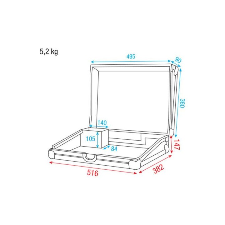 Dap Audio - DAP-Audio CaseShowmaster24&SC-24 - Caixa para Controlador DJ | Z-Bombilla
