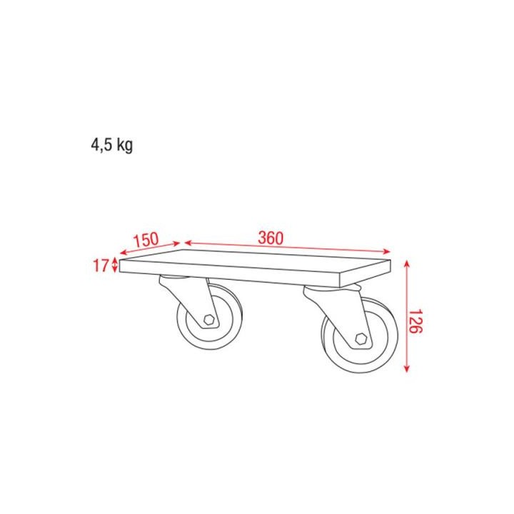 Dap Audio - DAP-Audio Wheelset forStackcases - Rodas - Acessórios para Racks | Z-Bombilla