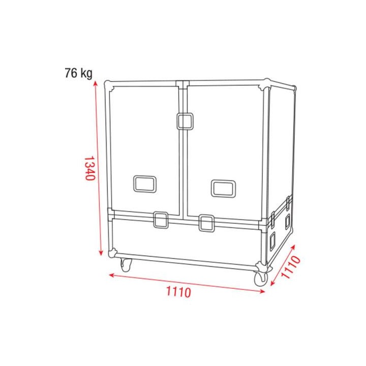 Dap Audio - DAP-AudioRoadcase100cmMirrorball - Plusieurs Rack | Z-Bombilla