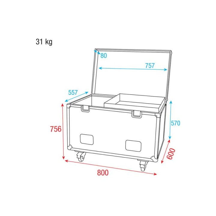 Dap Audio - DAP-Audio Multiflex Case 80 - Rack tipus Bagul | Z-Bombilla