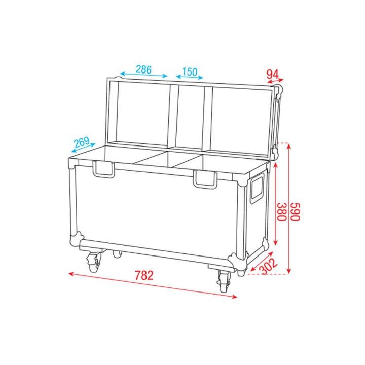 Dap Audio - DAP-Audio Case 2x Phantom 25/50 - Rack tipus Bagul | Z-Bombilla