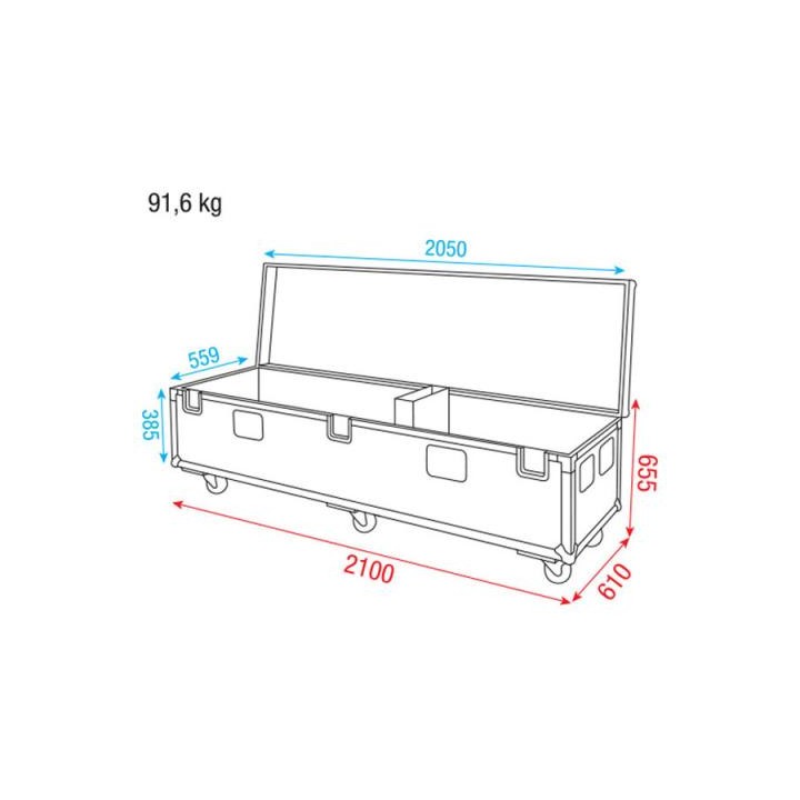Wentex - DAP-AudioPipe&DrapeCase 45cmbase - Plusieurs Rack | Z-Bombilla