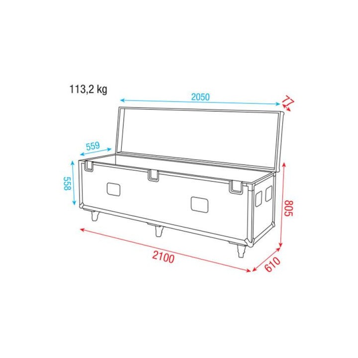 Wentex - DAP-AudioPipe&Drape Case60cmbase - Diversos Racks | Z-Bombilla