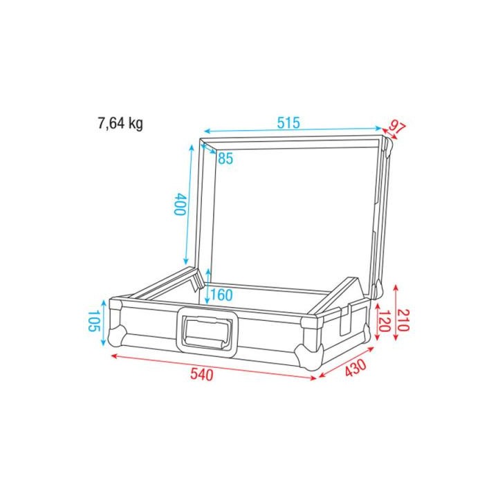 Dap Audio - DAP-Audio 19" Mixer case 8U - Rack Contrôleur DJ | Z-Bombilla