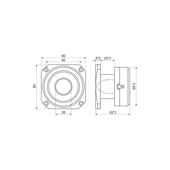 Z-B - Tweeter 3" - Tweeter Drive | Z-Bombilla