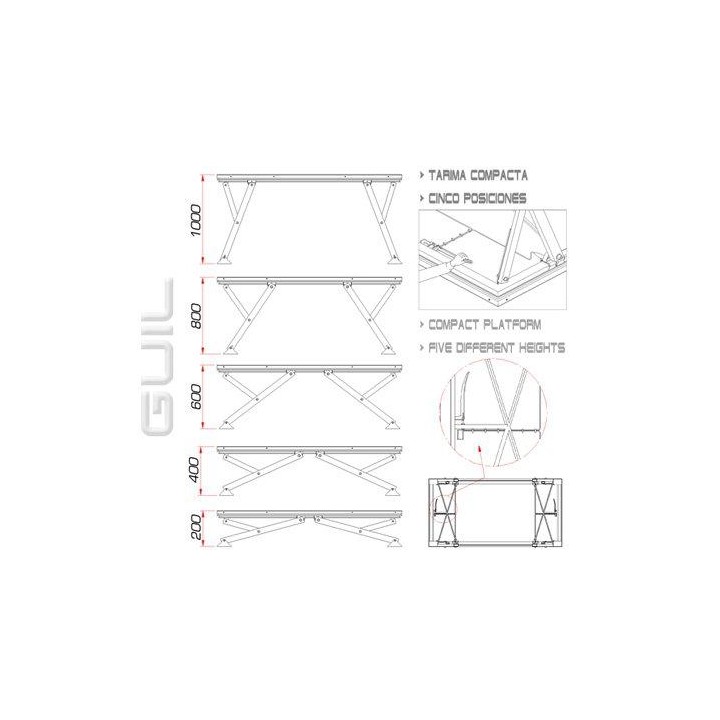 Guil - TM441 - Scissor Stage TM441 | Z-Bombilla