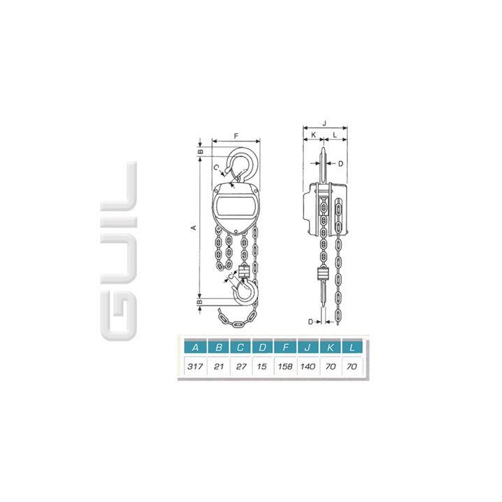 Guil - POLI/4 - Palan | Z-Bombilla