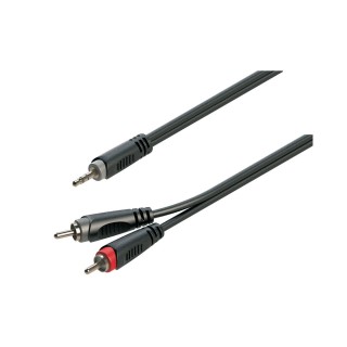 Sound Sation - SJRR-50BK - Cable d'Àudio - Jack - RCA | Z-Bombilla