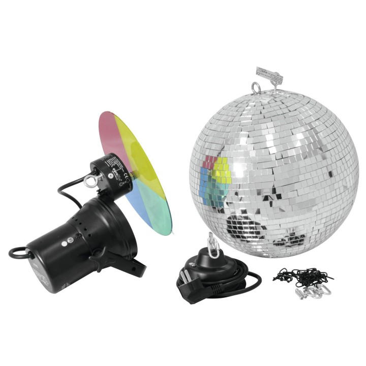 Eurolite - Mirror Ball Set 30cm with Pinspot - Bolas de Espelho e Motores | Z-Bombilla