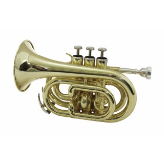 Dimavery - TP-300 Bb Pocket Trumpet, gold - Trombeta | Z-Bombilla