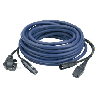 Dap Audio - 10mtr Schuko/IEC F - XLR M/F - Cable señal y Corriente | Z-Bombilla