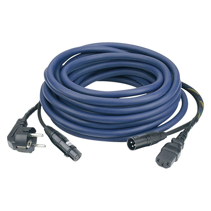 Dap Audio - 10mtr Schuko/IEC F - XLR M/F - Cable señal y Corriente | Z-Bombilla