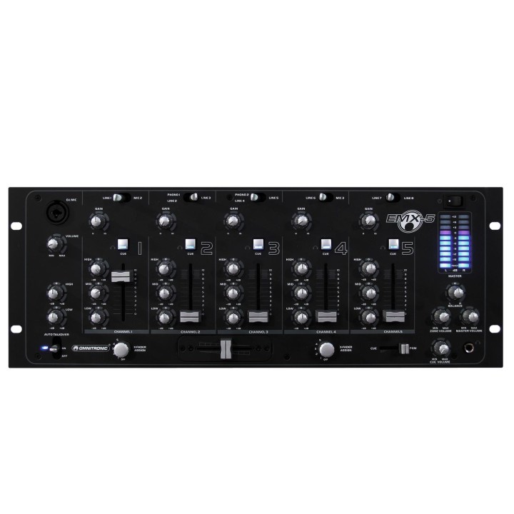 Omnitronic - EMX-5 5-Channel Club Mixer - Mesclador per DJ | Z-Bombilla