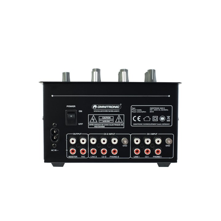 Omnitronic - PM-222 2-Channel DJ Mixer - Mesa de Mistura | Z-Bombilla