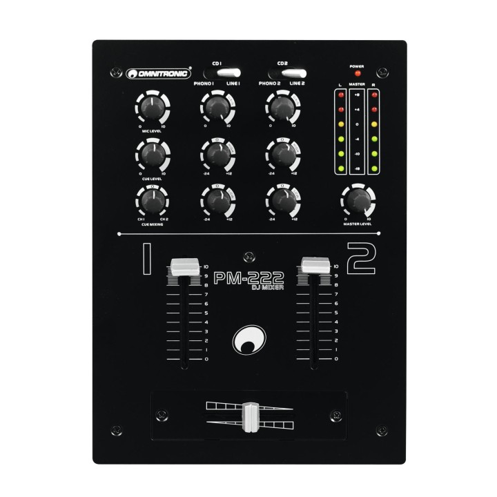 Omnitronic - PM-222 2-Channel DJ Mixer - Mesa de Mistura | Z-Bombilla