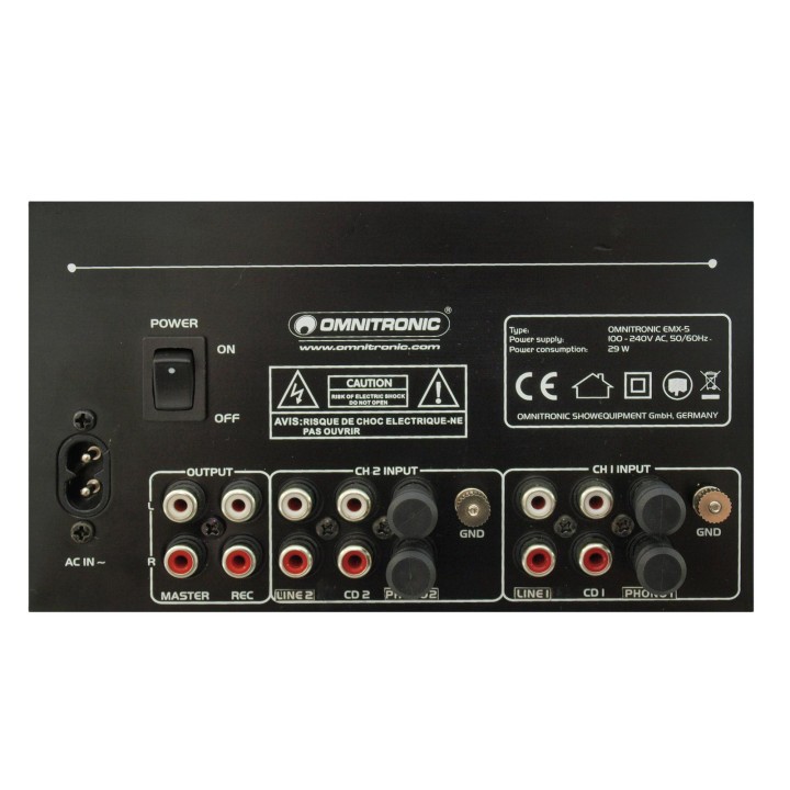 Omnitronic - PM-222 2-Channel DJ Mixer - Mesa de Mistura | Z-Bombilla