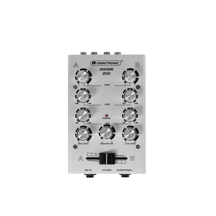Omnitronic - GNOME-202 Mini Mixer silver - Table de Mixage | Z-Bombilla