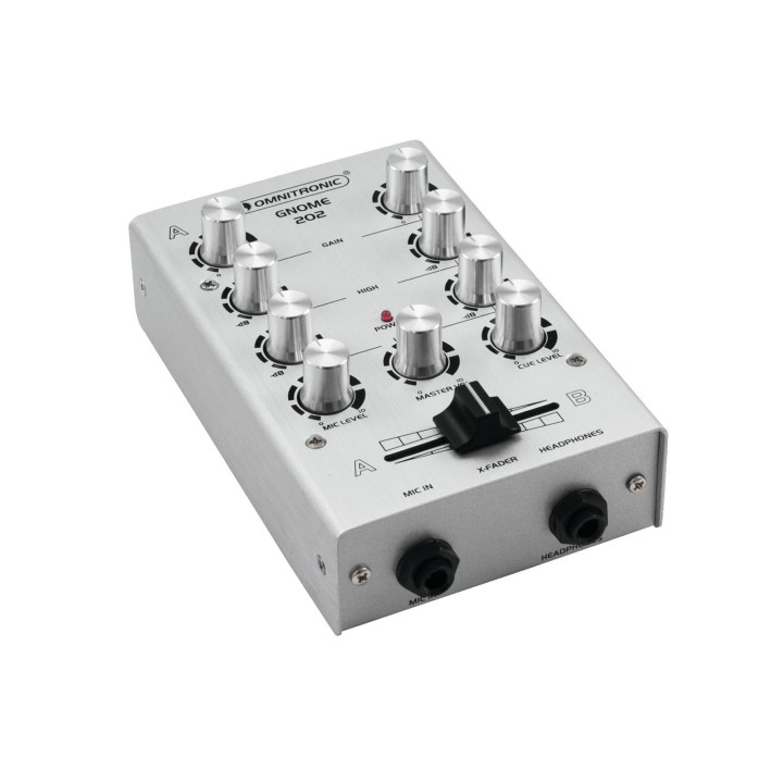 Omnitronic - GNOME-202 Mini Mixer silver - Table de Mixage | Z-Bombilla
