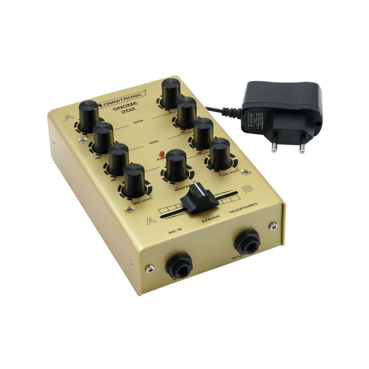 Omnitronic - GNOME-202 Mini Mixer gold - Mesa de Mistura | Z-Bombilla