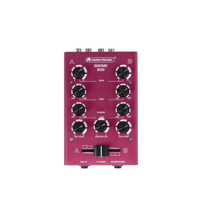 Omnitronic - GNOME-202 Mini Mixer red - Mesa de Mistura | Z-Bombilla