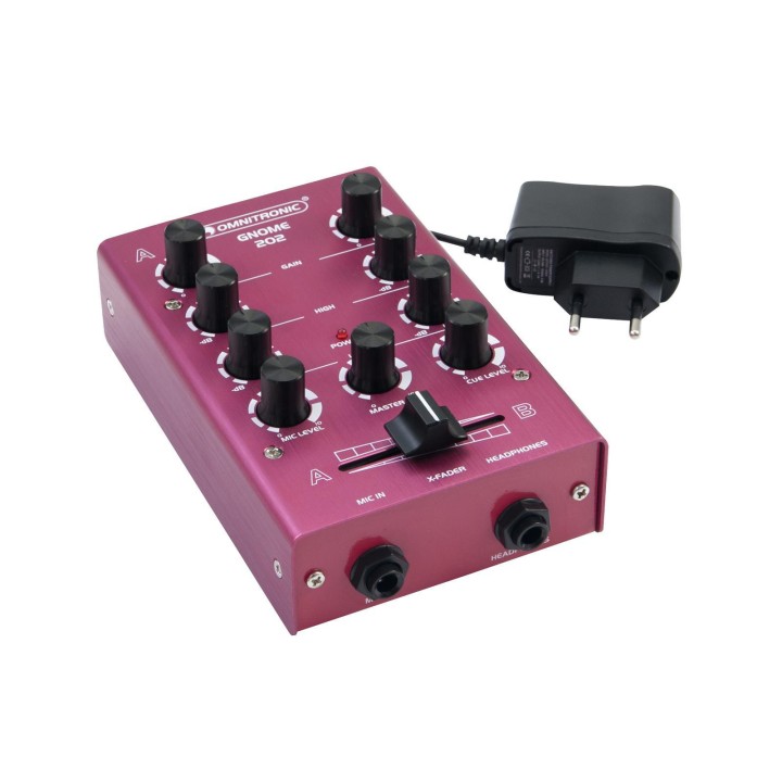 Omnitronic - GNOME-202 Mini Mixer red - Mesa de Mistura | Z-Bombilla