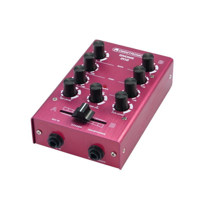 Omnitronic - GNOME-202 Mini Mixer red - Mesa de Mistura | Z-Bombilla