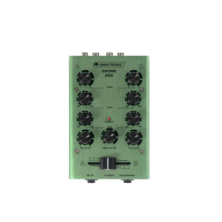 Omnitronic - GNOME-202 Mini Mixer green - Table de Mixage | Z-Bombilla