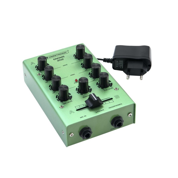 Omnitronic - GNOME-202 Mini Mixer green - Table de Mixage | Z-Bombilla