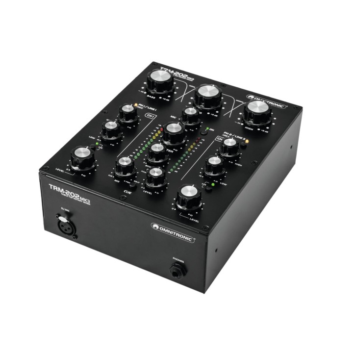 Omnitronic - TRM-202MK3 2-Channel Rotary Mixer - Mesclador per DJ | Z-Bombilla