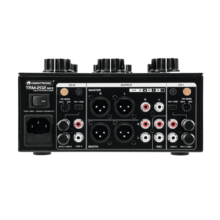 Omnitronic - TRM-202MK3 2-Channel Rotary Mixer - Mesclador per DJ | Z-Bombilla