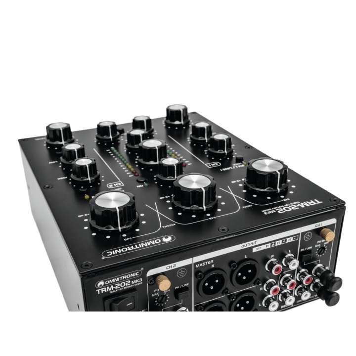 Omnitronic - TRM-202MK3 2-Channel Rotary Mixer - Mesclador per DJ | Z-Bombilla