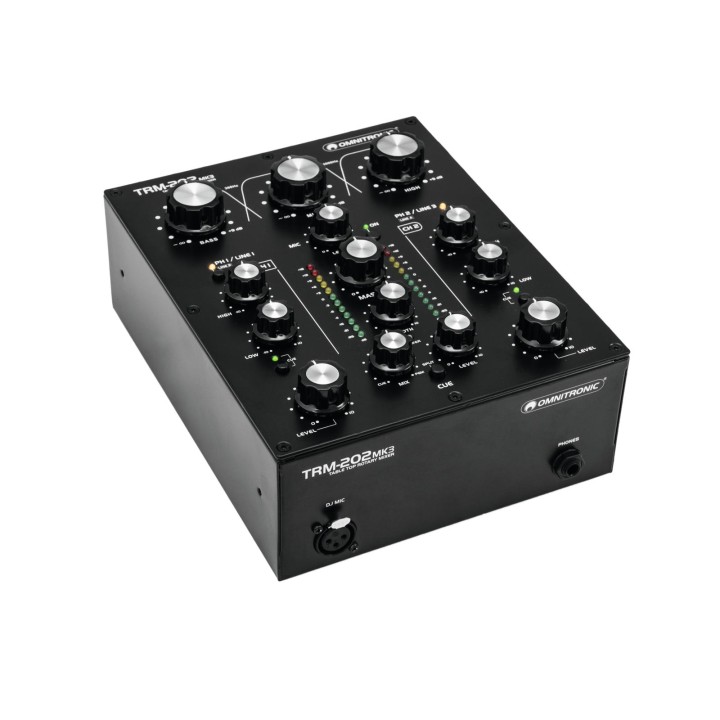 Omnitronic - TRM-202MK3 2-Channel Rotary Mixer - Mesclador per DJ | Z-Bombilla