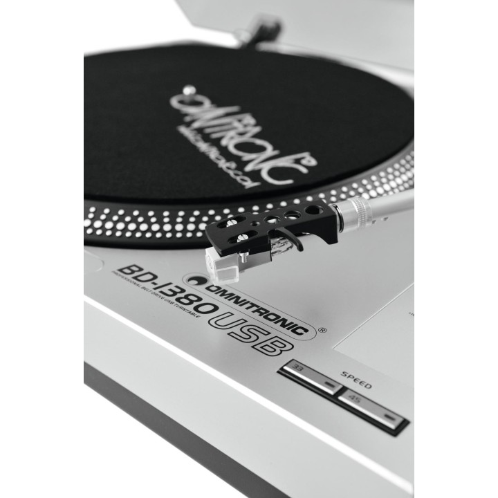 Omnitronic - BD-1380 USB Turntable sil - Turntable Toca disc | Z-Bombilla