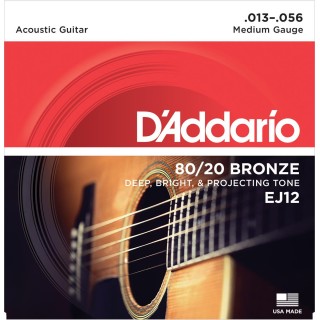D'addario - EJ12 80/20 Bronze Medium [13-56] - Acoustic Guitar String | Z-Bombilla