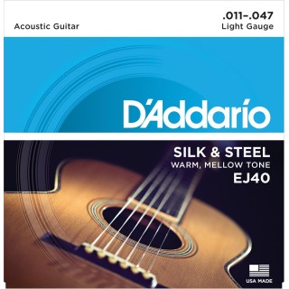 D'addario - EJ40 Silk & Steel [011-047] - Acoustic Guitar String | Z-Bombilla